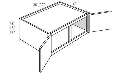 W361224: Wall Refrigerator Cabinet: Essex RTA Kitchen Cabinet