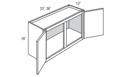 W3618: Wall Bridge Cabinet: Quincy Espresso RTA Kitchen Cabinet