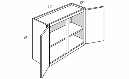 W3624: Wall Bridge Cabinet: Essex RTA Kitchen Cabinet