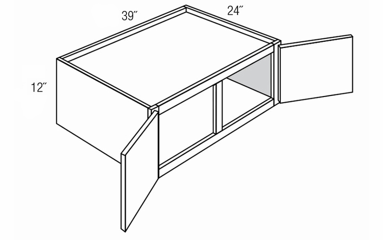 W391224: Wall Refrigerator Cabinet: Yarmouth Slab RTA Kitchen Cabinet