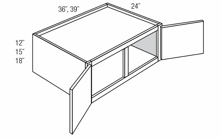 W391524: Wall Refrigerator Cabinet: Essex RTA Kitchen Cabinet