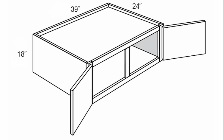 W391824: Wall Refrigerator Cabinet: Trenton Slab RTA Kitchen Cabinet