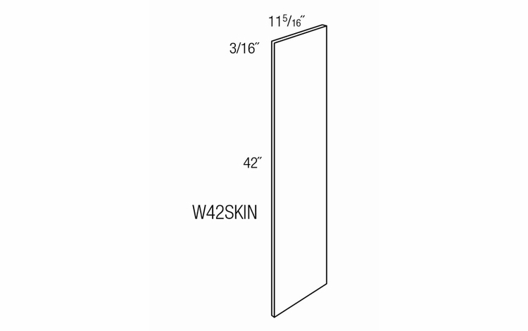 W42SKIN: Wall Skin: Trenton Slab RTA Kitchen Cabinet