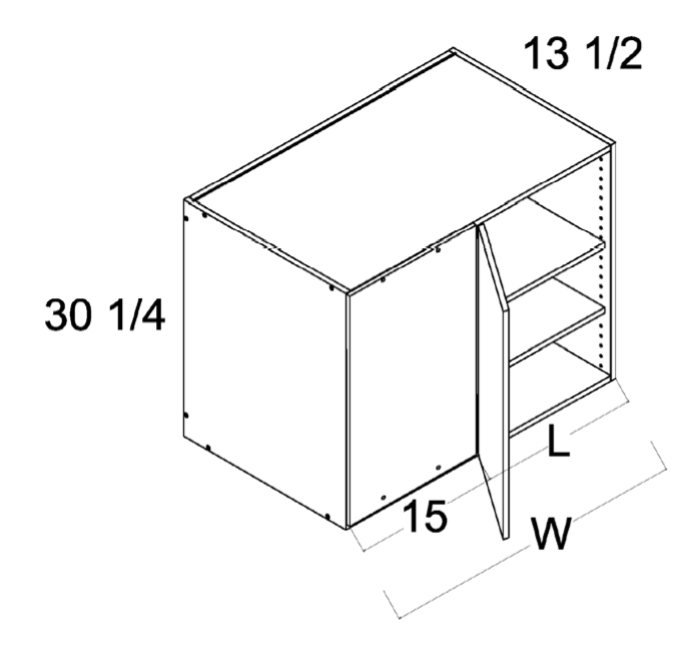 Torino Grey Wood Wall Blind Corner