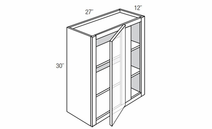WBC2730: Wall Blind Corner Cabinet: Amesbury Mist RTA Kitchen Cabinet