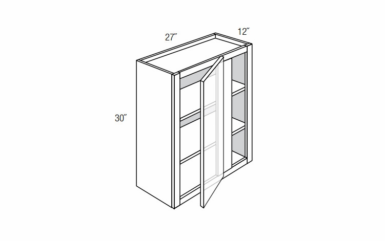 WBC2730: Wall Blind Corner Cabinet: Dover Norwich RTA Kitchen Cabinet