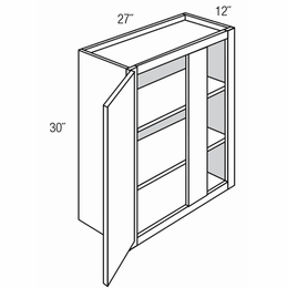 WBC2730: Wall Blind Corner Cabinet: Trenton Recessed RTA Kitchen Cabinet