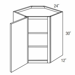 WDC2430: Wall Diagonal Corner Cabinet: Dover Norwich RTA Kitchen Cabinet