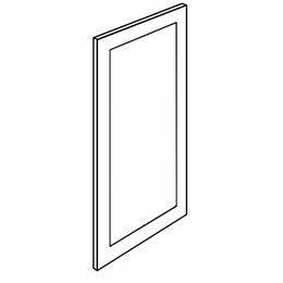 WDC2442GD: Clear Glass Doors: Essex RTA Kitchen Cabinet