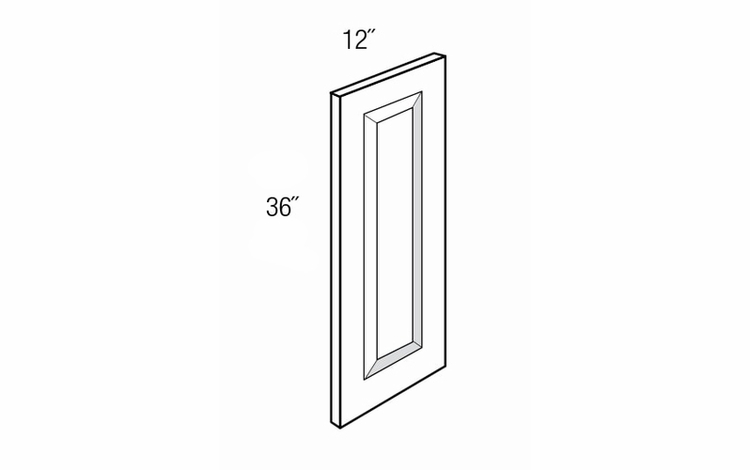WDEC36: Finished Decorative End Panel: Trenton Recessed RTA Kitchen Cabinet