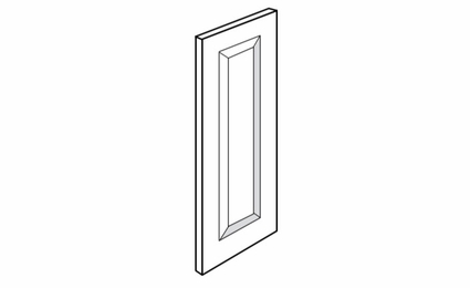 WDEC42: Finished Decorative End Panel: Amesbury White RTA Kitchen Cabinet