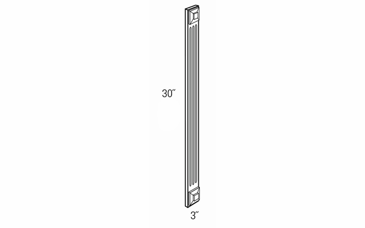 WF330F: Wall And Base Fluted Filler: Yarmouth Slab RTA Kitchen Cabinet