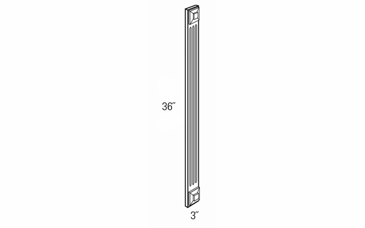 WF336F: Wall And Base Fluted Filler: Yarmouth Slab RTA Kitchen Cabinet