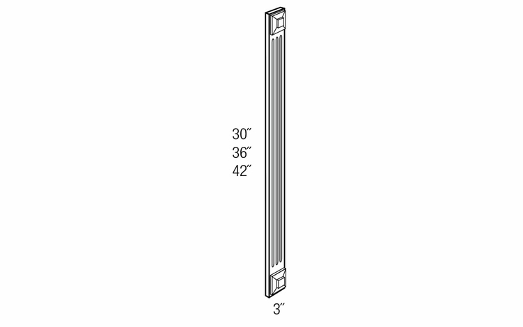 WF342F: Wall And Base Fluted Filler: Dover RTA Kitchen Cabinet