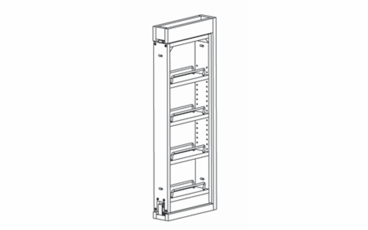 WF3PULL: Wall Filler Pull Out: Amesbury Mist RTA Kitchen Cabinet