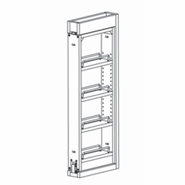 WF3PULL: Wall Filler Pull Out: Amesbury Mist RTA Kitchen Cabinet