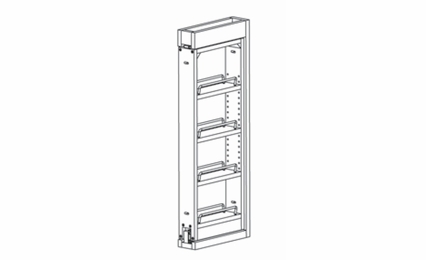 WF3PULL: Wall Filler Pull Out: Trenton Slab RTA Kitchen Cabinet