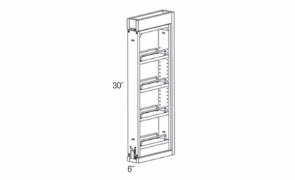 WF630PULL-SFTCLOSE: Wall Pull Out With Soft Close: Trenton Slab RTA Kitchen Cabinet