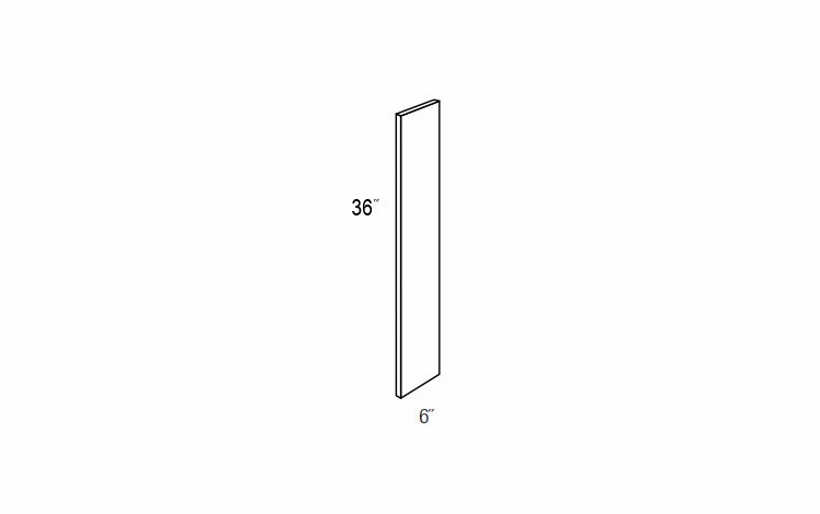 WF636: Wall/Base Filler: Amesbury White RTA Kitchen Cabinet