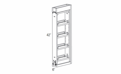 WF642PULL-SFTCLOSE: Wall Pull Out With Soft Close: Trenton Slab RTA Kitchen Cabinet