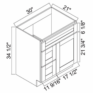 White Oak Shaker Kitchen Cabinets