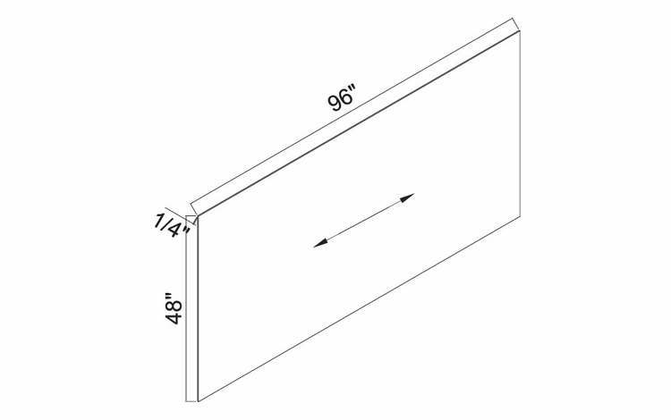 White Oak Shaker BP4896: Base Panel Skin: RTA Kitchen Cabinets