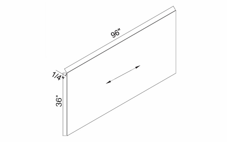 White Oak Shaker BP9636: Base Panel Skin: RTA Kitchen Cabinets