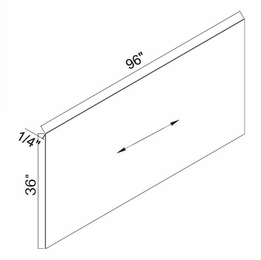 White Oak Shaker BP9636: Base Panel Skin: RTA Kitchen Cabinets