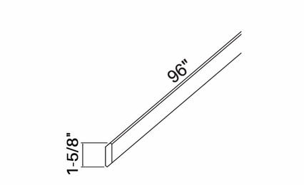 White Oak Shaker CMS1-5/8: Wood Crown Molding: RTA Kitchen Cabinets