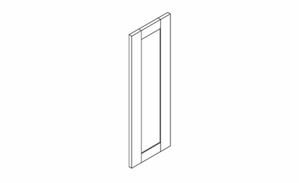 White Oak Shaker MWEP1242: Matching Wall End Panel: RTA Kitchen Cabinets
