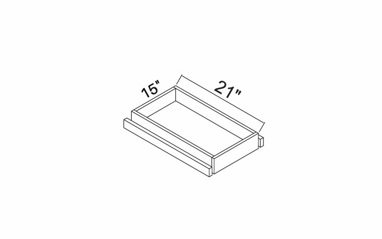 White Oak Shaker T15: Roll Out Tray: RTA Kitchen Cabinets