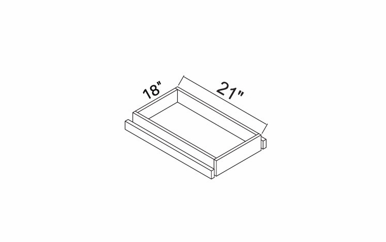 White Oak Shaker T18: Roll Out Tray: RTA Kitchen Cabinets