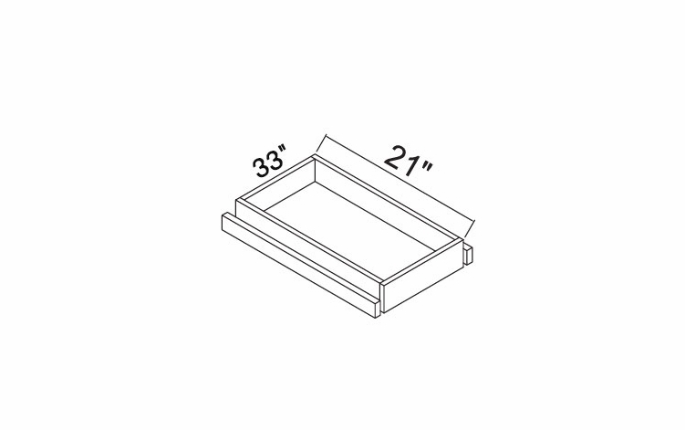 White Oak Shaker T33: Roll Out Tray: RTA Kitchen Cabinets