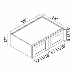 White Oak Shaker W361224: Refrigerator Wall Cabinet: RTA Kitchen Cabinets