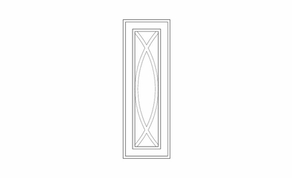 White Oak Shaker WD1842GD: Wall Decoration Glass Door: RTA Kitchen Cabinets