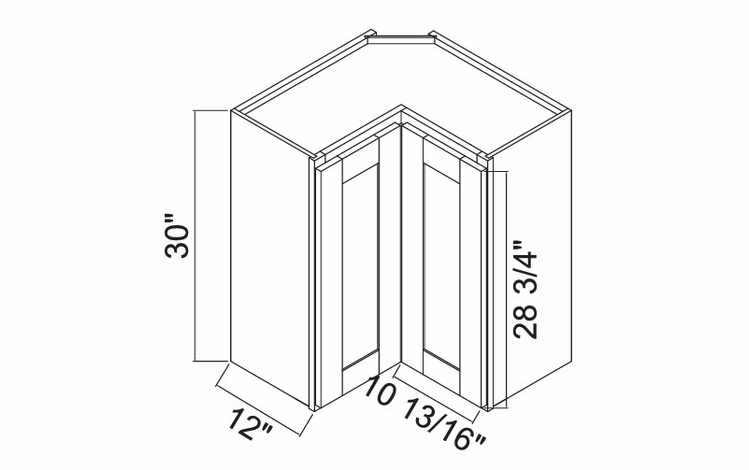 White Oak Shaker WER2430: Wall Easy Reach Cabinet: RTA Kitchen Cabinets