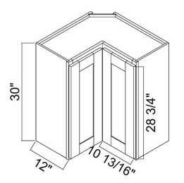 White Oak Shaker WER2430: Wall Easy Reach Cabinet: RTA Kitchen Cabinets