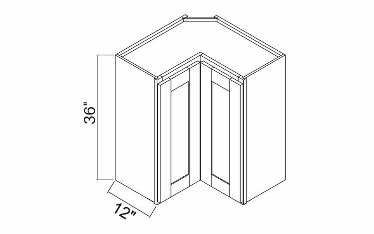 White Oak Shaker WER2436: Wall Easy Reach Cabinet: RTA Kitchen Cabinets