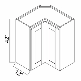 White Oak Shaker WER2442: Wall Easy Reach Cabinet: RTA Kitchen Cabinets