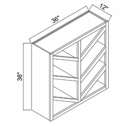 White Oak Shaker WR3636: Wine Rack: RTA Kitchen Cabinets