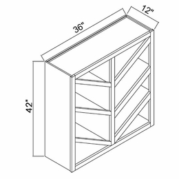 White Oak Shaker WR3642: Wine Rack: RTA Kitchen Cabinets