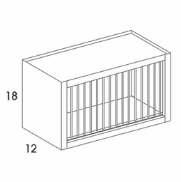 Wolf York White Paint PR30: Plate Rack: Assembled Kitchen Cabinets