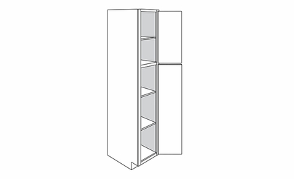 Wolf York White Paint U188424-SHELFKIT: Utility Cabinet With Shelfkit: Assembled Kitchen Cabinets