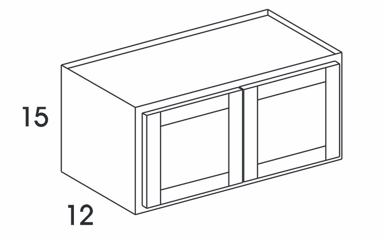 Wolf York White Paint W2415DD: Bridge Wall Cabinet: Assembled Kitchen Cabinets