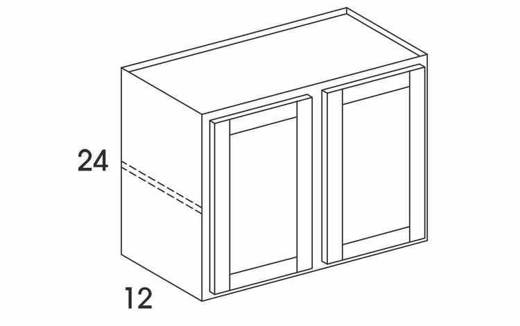 Wolf York White Paint W3924: Bridge Wall Cabinet: Assembled Kitchen Cabinets