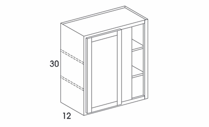Wolf York White Paint WC3030: Wall Corner Cabinet: Assembled Kitchen Cabinets