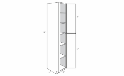 WP1896: Tall Pantry Cabinet: Essex RTA Kitchen Cabinet
