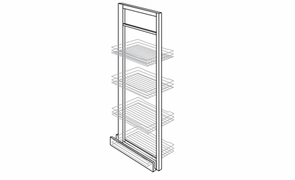 WP18PULL: Pantry Pull-Out: Essex RTA Kitchen Cabinet
