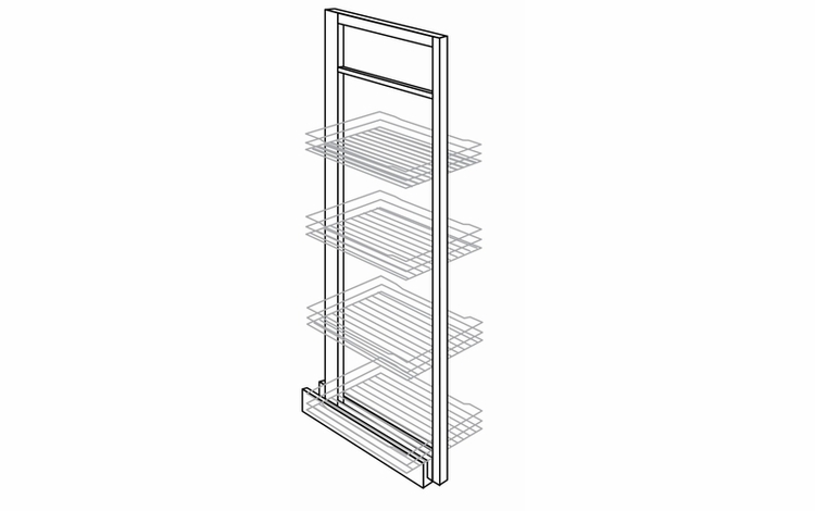 WP18PULL: Pantry Pull-Out: Yarmouth Raised RTA Kitchen Cabinet