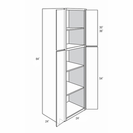 WP2484B: Tall Pantry Cabinet: Essex Norwich RTA Kitchen Cabinet
